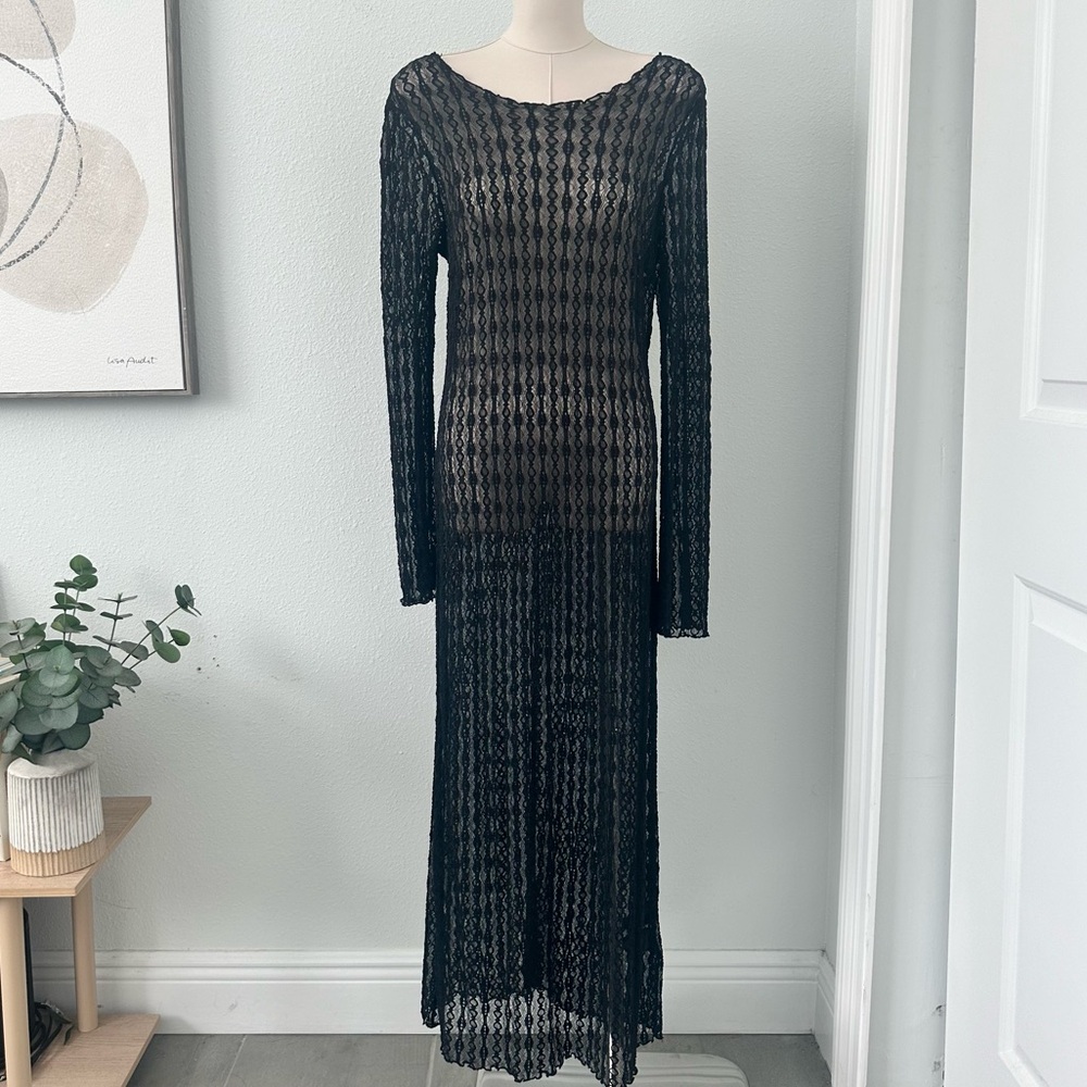 Mesh Knit Maxi Dress